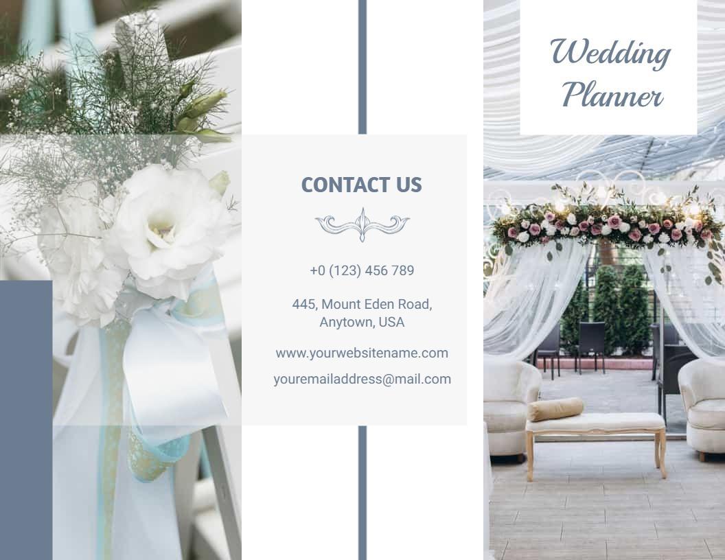 Elegant Floral Wedding Planner Services Brochure Template