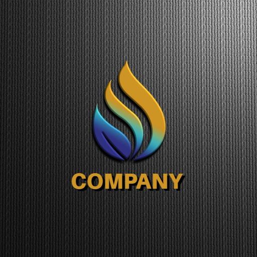 Elegant Fluid Design Featuring Vibrant Flame Colors Mockup Template