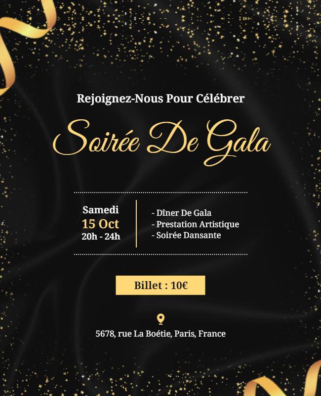 Elegant Gala Dinner Event Flyer Template