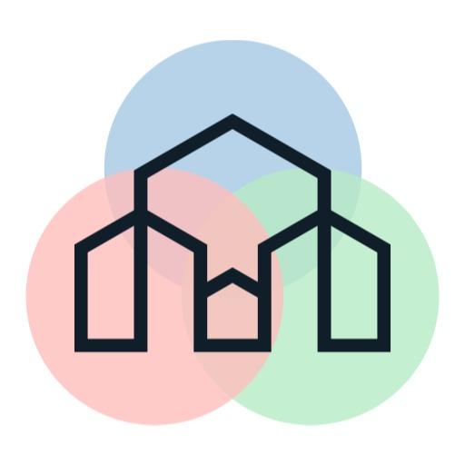 Elegant Geometric Housing Design Highlighting Real Estate Logo Template