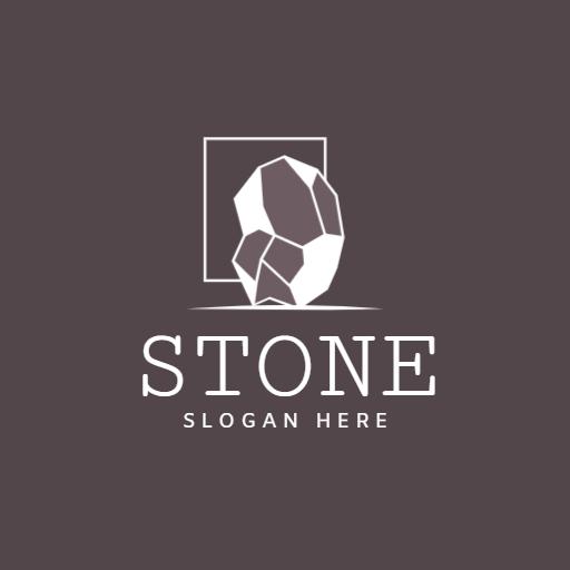 Elegant Geometric Stone Design Showcasing Natural Form Logo Template