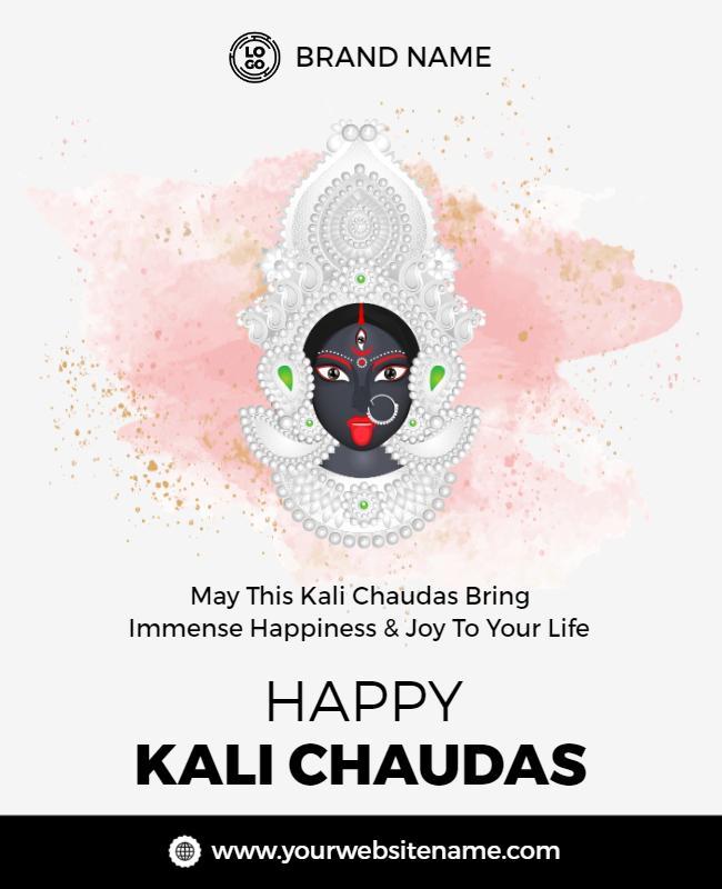 Elegant Goddess Kali Chaudas Celebration Poster Template
