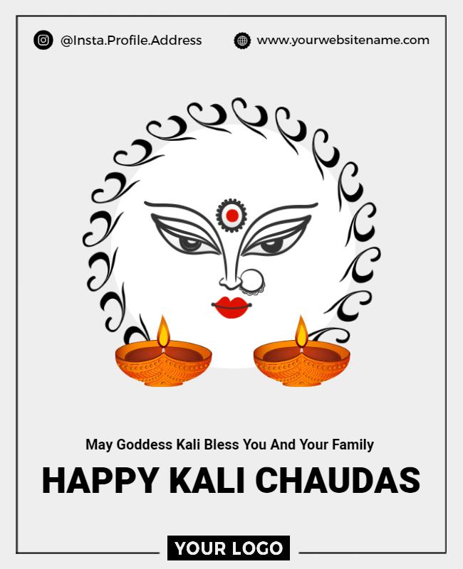 Elegant Goddess Kali Festival Celebration Poster Template