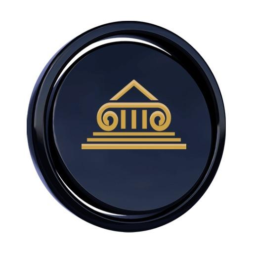 Elegant Gold and Black 3D Pillar Inspired Logo Template