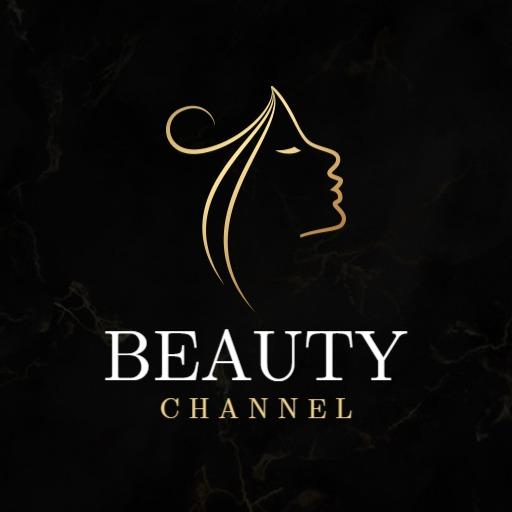 Elegant Gold and Black Beauty Channel Logo Design Representation Logo Template