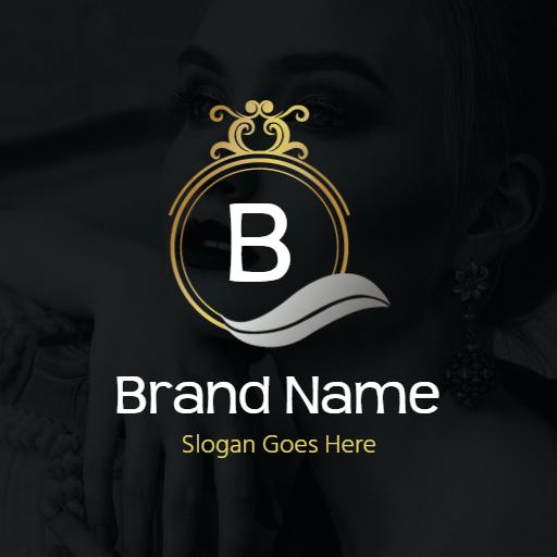 Elegant Gold and Black Design Showcasing Luxury Brand Logo Template