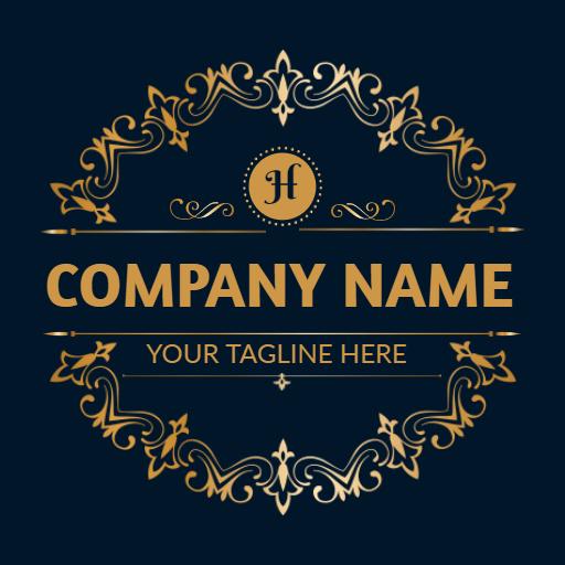 Elegant Gold and Navy Royal Design for Business Logo Template