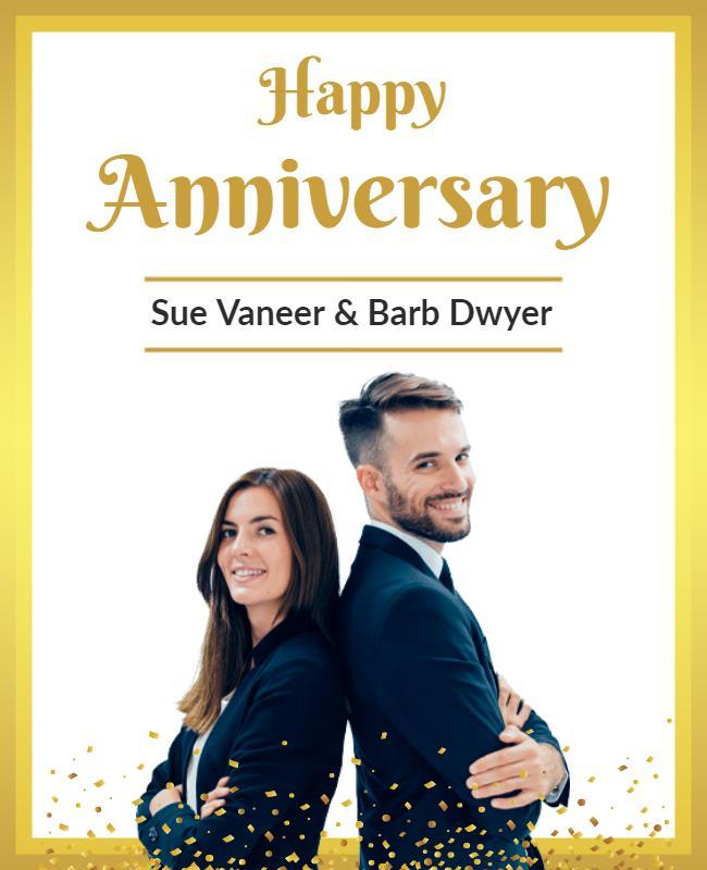 Elegant Gold Anniversary Celebration Poster Template