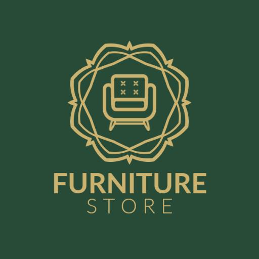 Elegant Gold Armchair Design for Luxury Furniture Store Logo Template