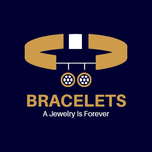 Elegant Gold Bracelet Design Highlighting Timeless Jewelry Logo Template