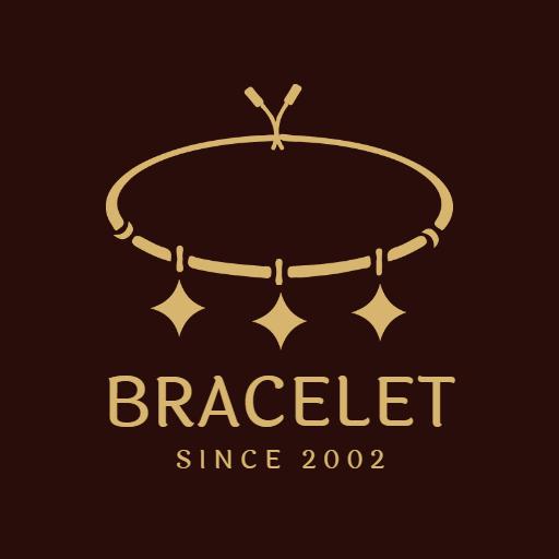 Elegant Gold Bracelet Design Showcasing Sparkling Charm Logo Template