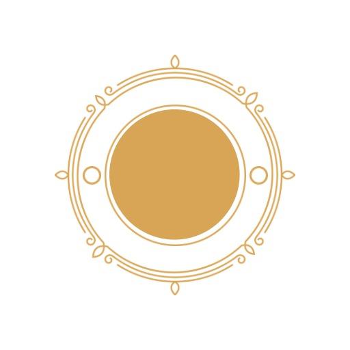 Elegant Gold Circular Design for Blank Circle Logo Template