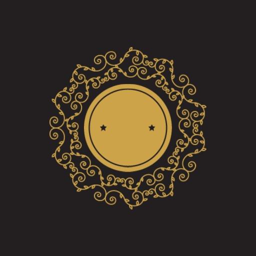 Elegant Gold Circular Design with Decorative Patterns Logo Template