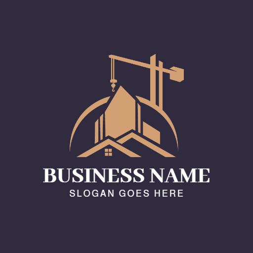 Elegant Gold Construction Design Representing Modern Architecture Logo Template