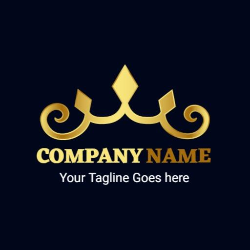 Elegant Gold Crown Symbolizing Royal Heritage and Prestige Logo Template
