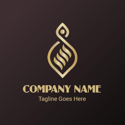 Elegant Gold Design Representing Luxury Brand Identity Logo Template