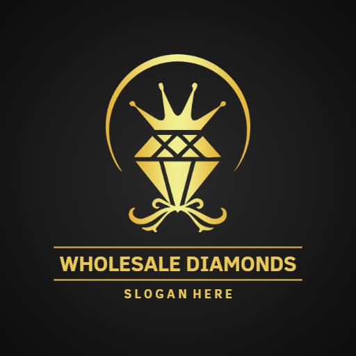 Elegant Gold Diamond Crown Design for Wholesale Logo Template