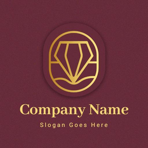 Elegant Gold Diamond Design Representing Luxury and Quality Logo Template