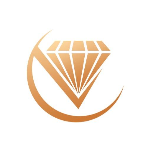 Elegant Gold Diamond Design Representing Luxury Jewelry Logo Template
