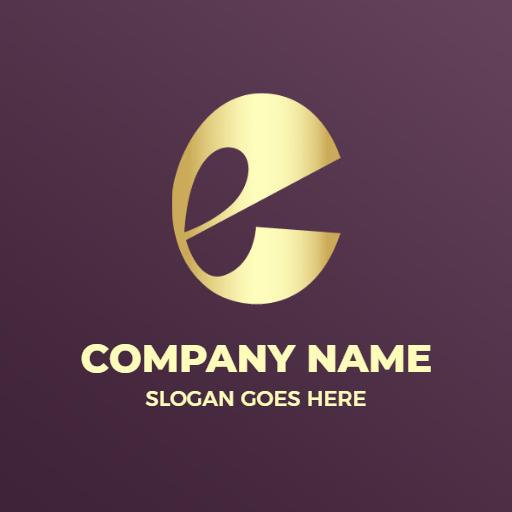 Elegant Gold E Letter Design for Modern Branding Logo Template