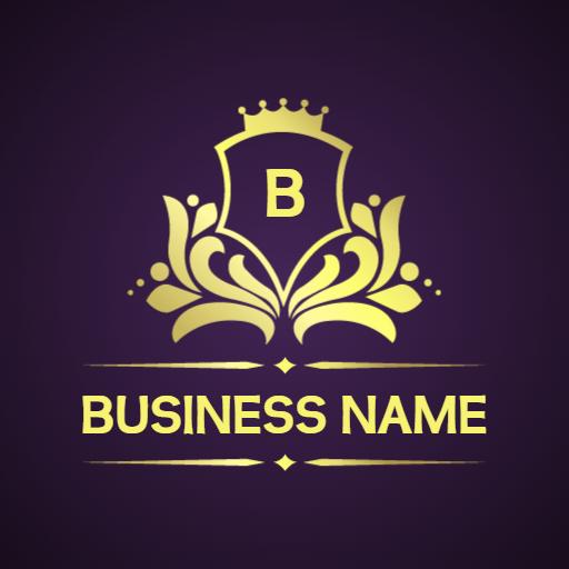 Elegant Gold Emblem with Royal Touch for Luxury Brand Logo Template