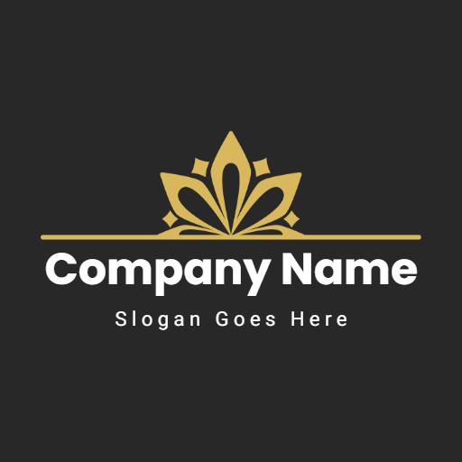 Elegant Gold Floral Design Reflecting Vintage Aesthetics Logo Template