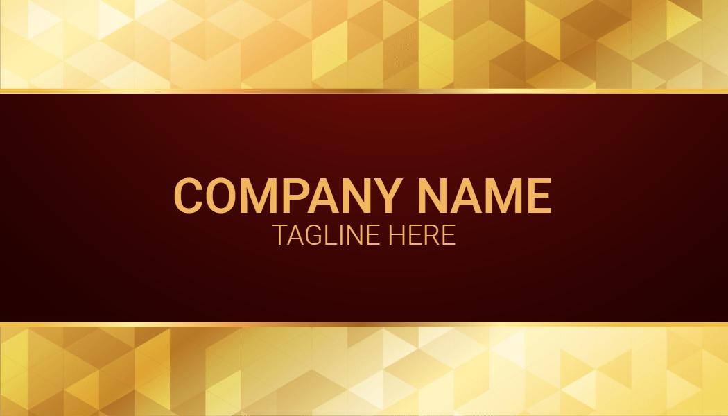 Elegant Gold Geometric Luxury Business Card Template