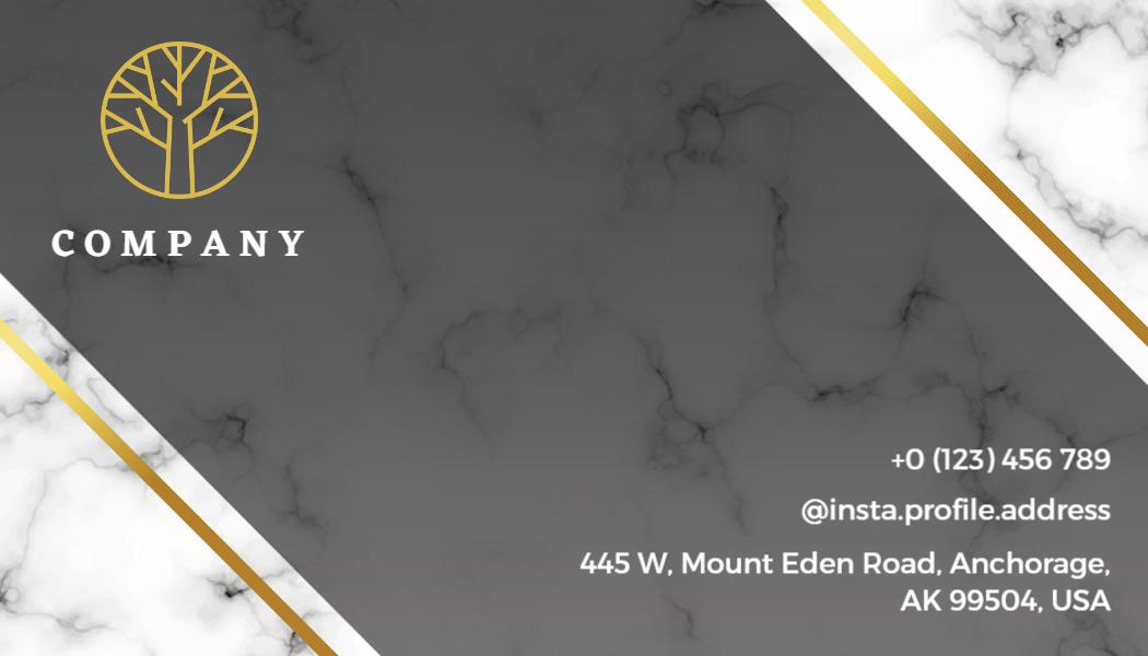 Elegant Gold Granite Texture Business Card Template