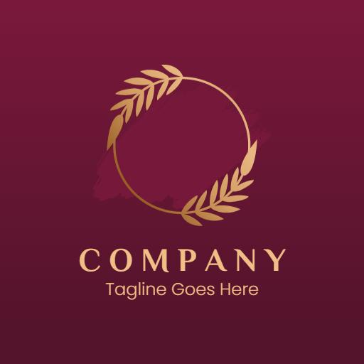 Elegant Gold Laurel Wreath Symbolizing Luxury Brand Identity Logo Template