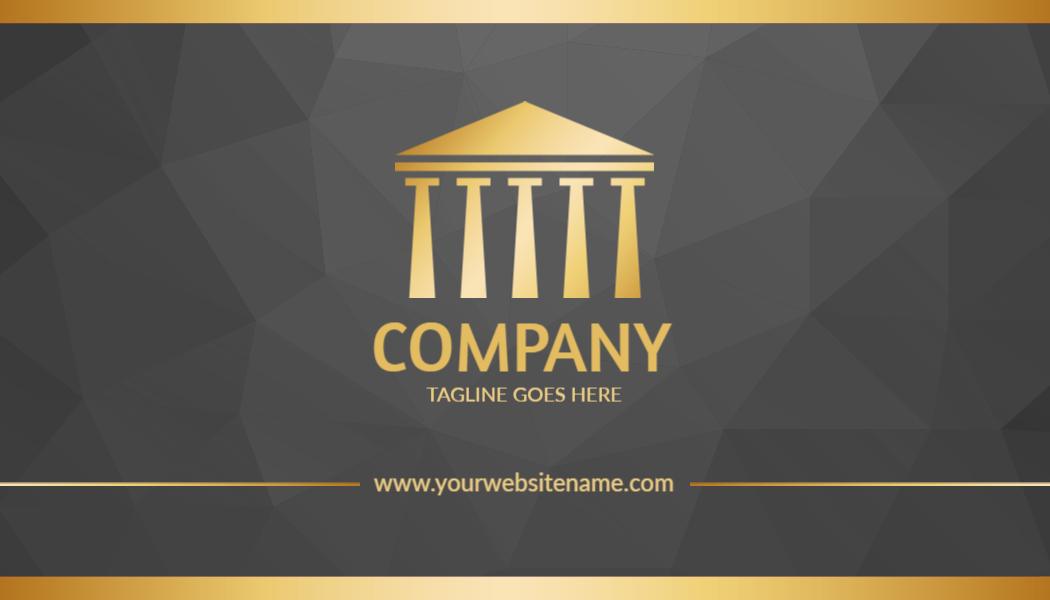 Elegant Gold Lawyer Firm Business Card Template