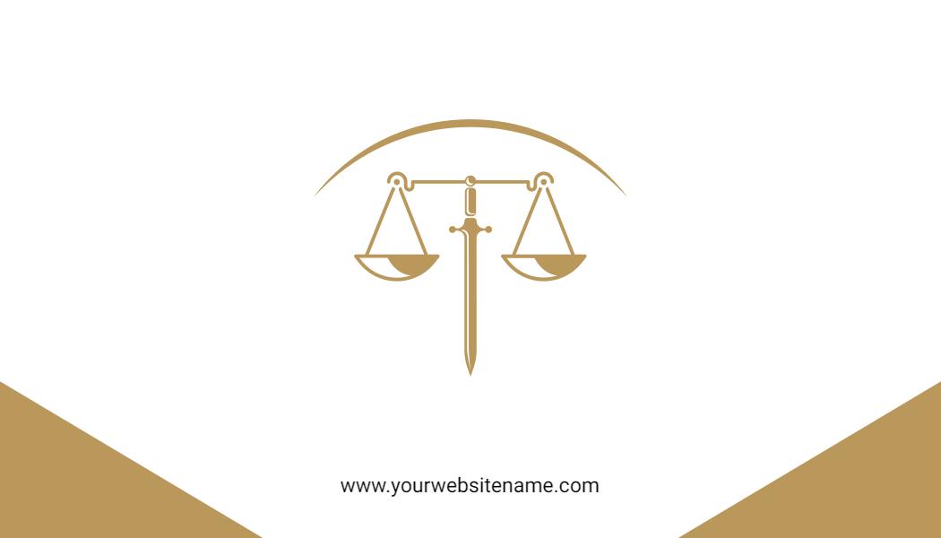 Elegant Gold Lawyer Professional Business Card Template
