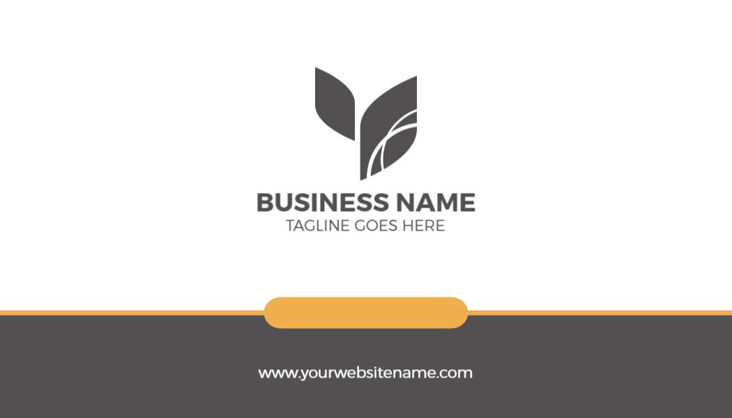 Elegant Gold Leaf Interior Design Business Card Template