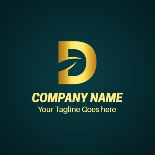 Elegant Gold Letter D Design for Royal Branding Logo Template