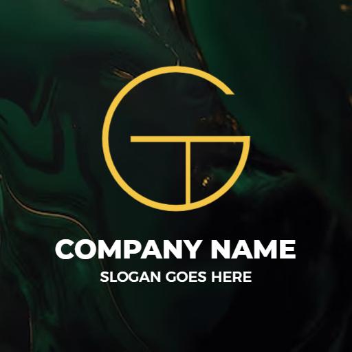 Elegant Gold Letter Design Showcasing G Letter Logo Template