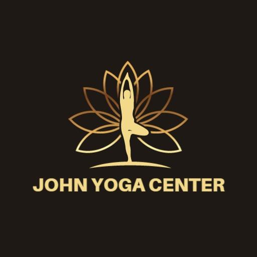 Elegant Gold Lotus Design Representing Royal Yoga Center Logo Template