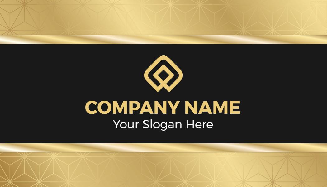 Elegant Gold Luxury Event Planner Business Card Template
