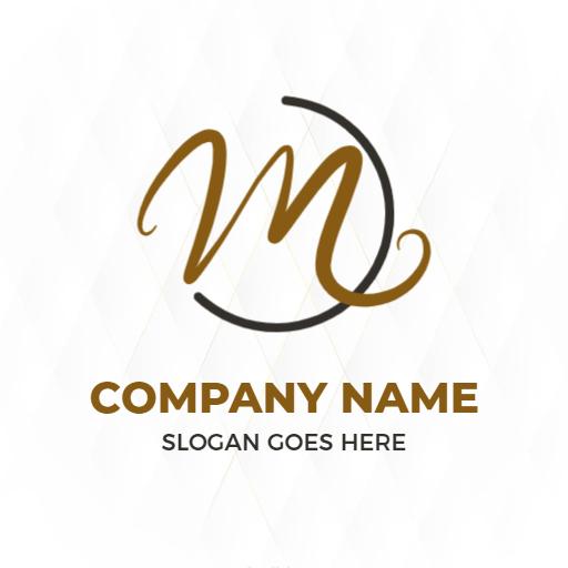 Elegant Gold M Letter Design Emphasizing Your Business Identity Logo Template