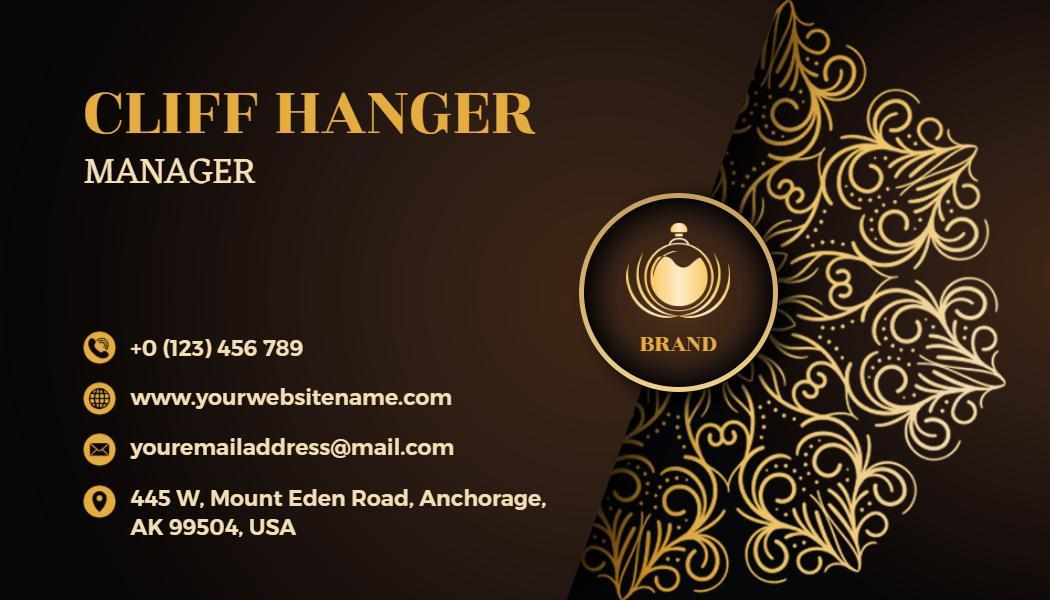 Elegant Gold Mandala Design Business Card Template