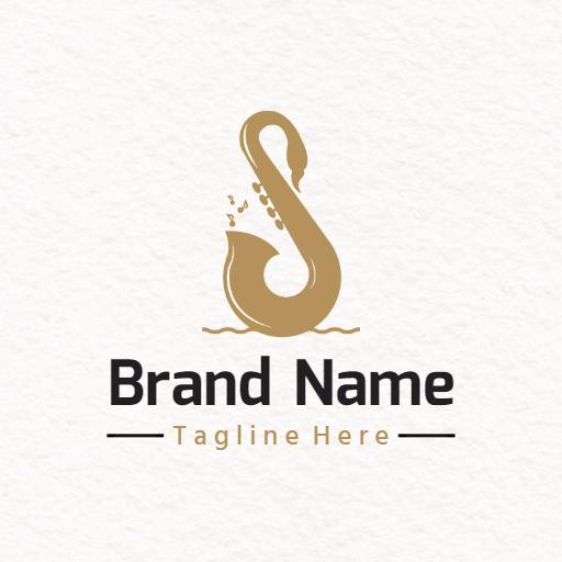 Elegant Gold Music Notes Representing Jazz Vibes Logo Template