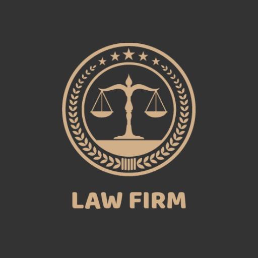 Elegant Gold Scales of Justice Design for Law Firm Logo Template