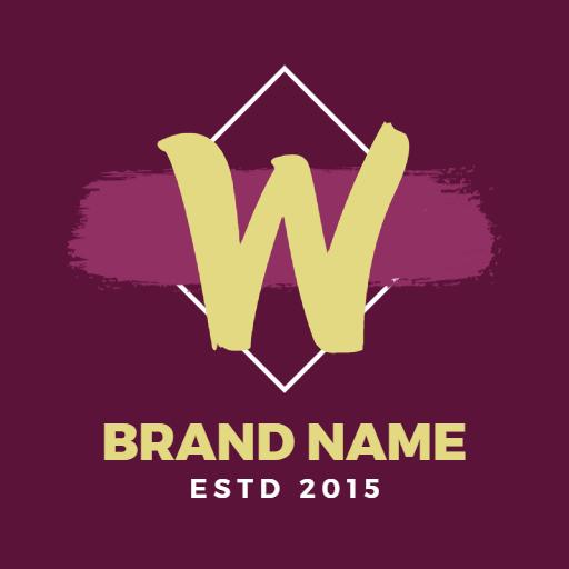 Elegant Gold W Letter Design with Modern Branding Elements Logo Template
