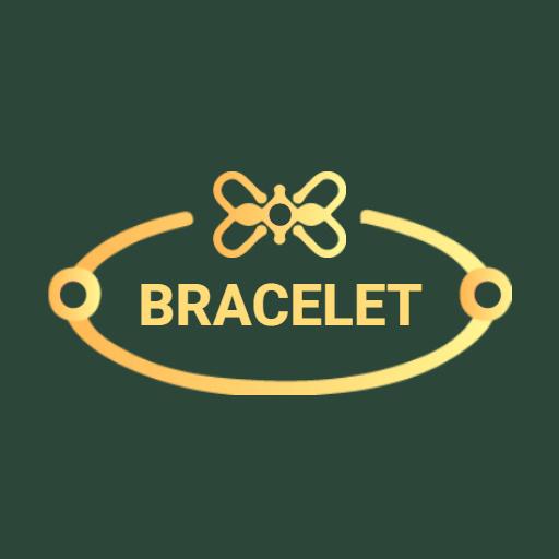 Elegant Golden Bracelet Design with Decorative Bow Logo Template