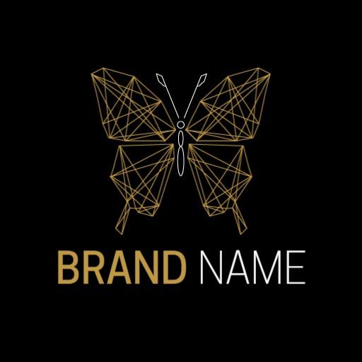 Elegant Golden Butterfly Design for Unique Brand Logo Template