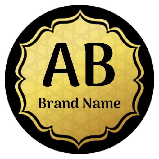 Elegant Golden Circular Emblem for Brand Identity Logo Template