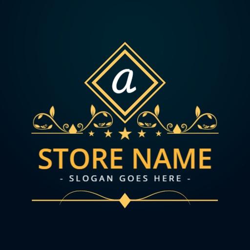Elegant Golden Decorative Design for Specialty Store Logo Template