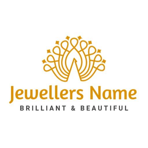 Elegant Golden Design Highlighting Exquisite Jewelry Logo Template