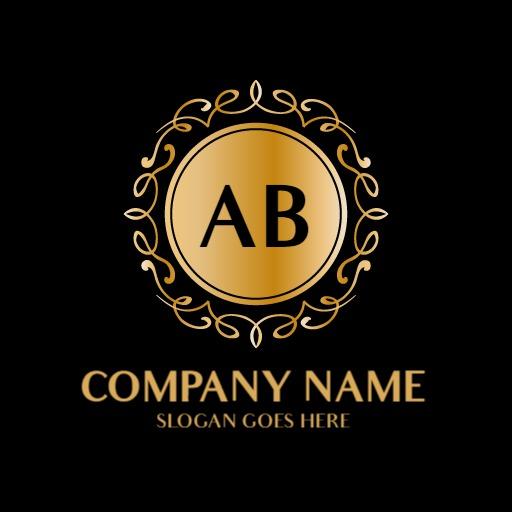 Elegant Golden Design Showcasing Luxury Brand Identity Logo Template