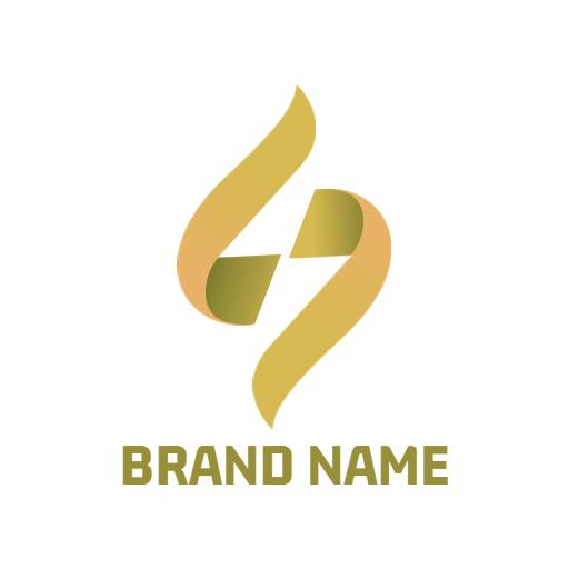 Elegant Golden Flame Symbol Representing Business Growth Logo Template
