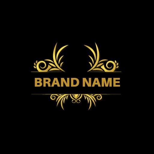 Elegant Golden Flourish Design Embodying Royal Luxury Logo Template
