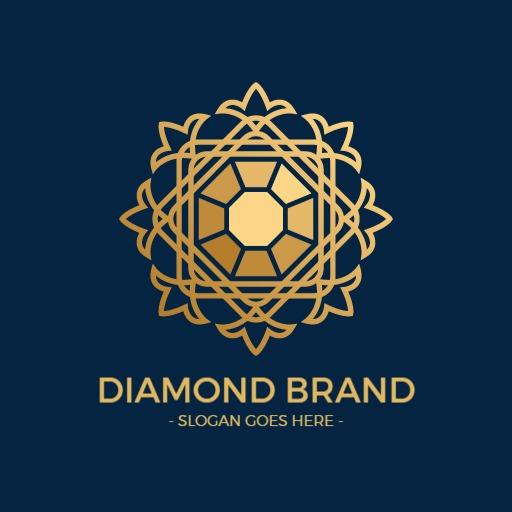 Elegant Golden Geometric Pattern Perfect for Branding Logo Template
